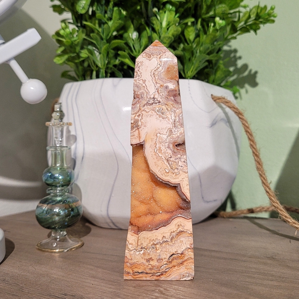 Ocean Jasper Druzy Tower